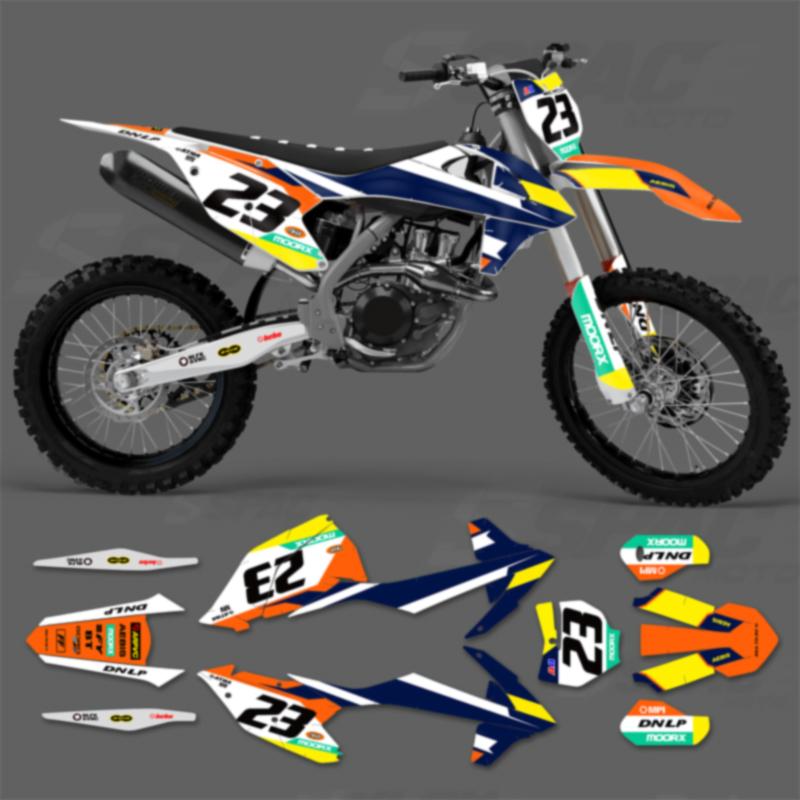 SPACE Custom Motorcycle Graphics Background Decal for KTM EXC125 250 300 350 450 2016-2018 SXF 2017-2019 Decals Stickers Kits