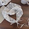Decorative Hair Accessories Simple Thin Sunscreen Headscarf DIY Vintage Floral Lace Neck Scarf Retro Print Hair Items Hairband