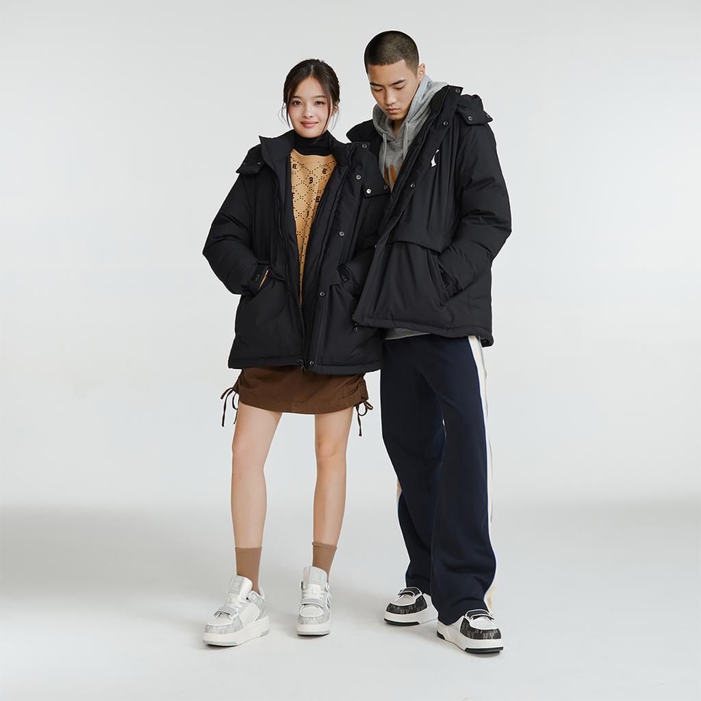 Новый пуховик MLB FW23 средней длины унисекс черный 3ADJEC736-50BKS