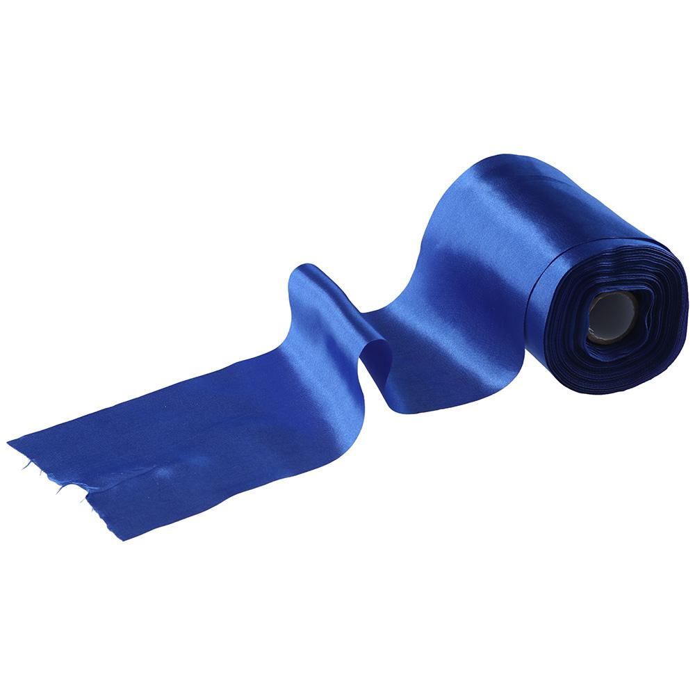Широкая атласная лента королевского синего цвета, свадебные стулья, праздничные ленты, рождественский фестивальный декор