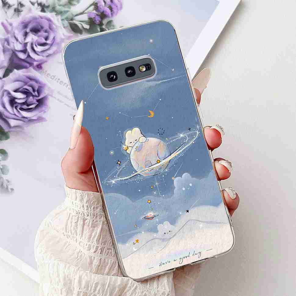 For Samsung Galaxy S10e SM-G970 Case Fashion Painted Flowers Soft Silicone TPU Cover For Samsung S10e S10E SM-G970F 5.8" Bumper