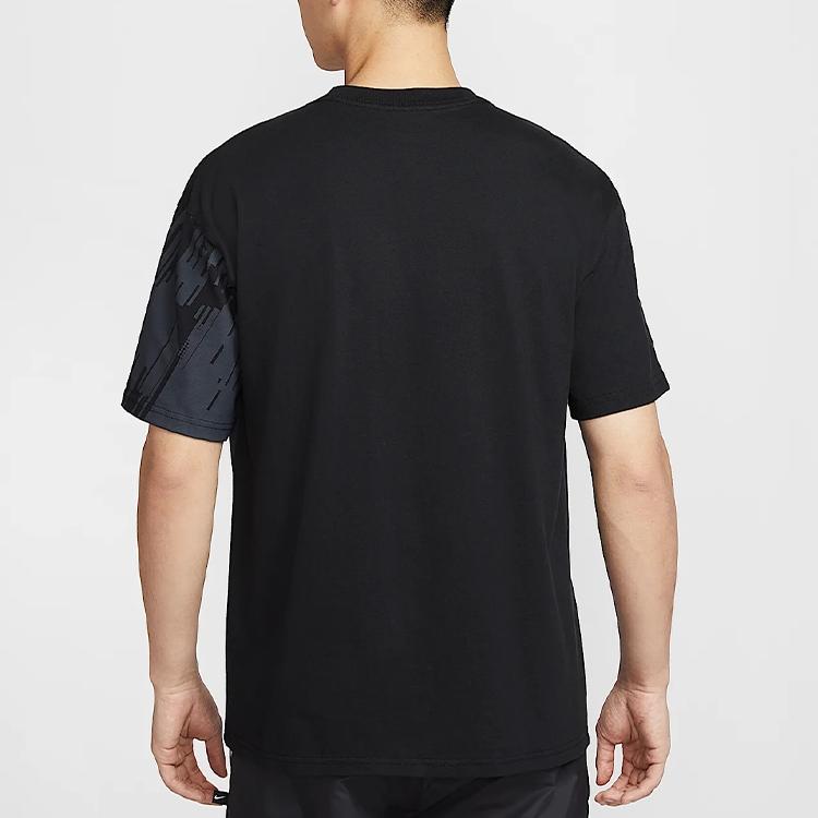 Nike Футболка Повседневная Мода Мягкая Удобная Свободная С Коротким Рукавом Мужские Топы Черный HJ3445-010