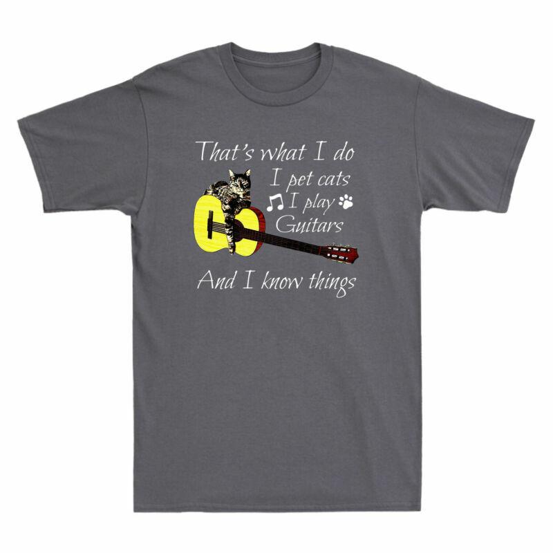 What Cat I I And Know Do Pet Tshirt Guitars I Cats Play I Thats Lover Things