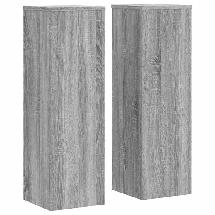 VidaXL Plant Stands 2 Pcs Sonoma Grey Engineered Wood, Flower Stand, Plant Pot Stand, 852947