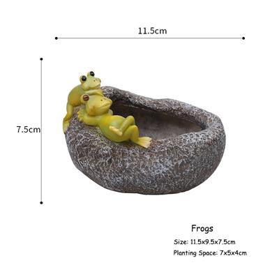 Animal Resin Planter for Succulents Plants Garden Pots, Decorative Flower Pot for Micro Landscape, Tabletop Ornament Decoration