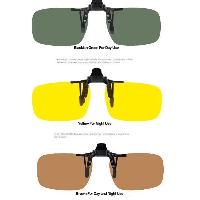 Universal Glasses Clip Myopia Polarizing Sunglasses Driver Night Vision Goggles Men's Women's Sunglasses Clip for Motorcycle Car