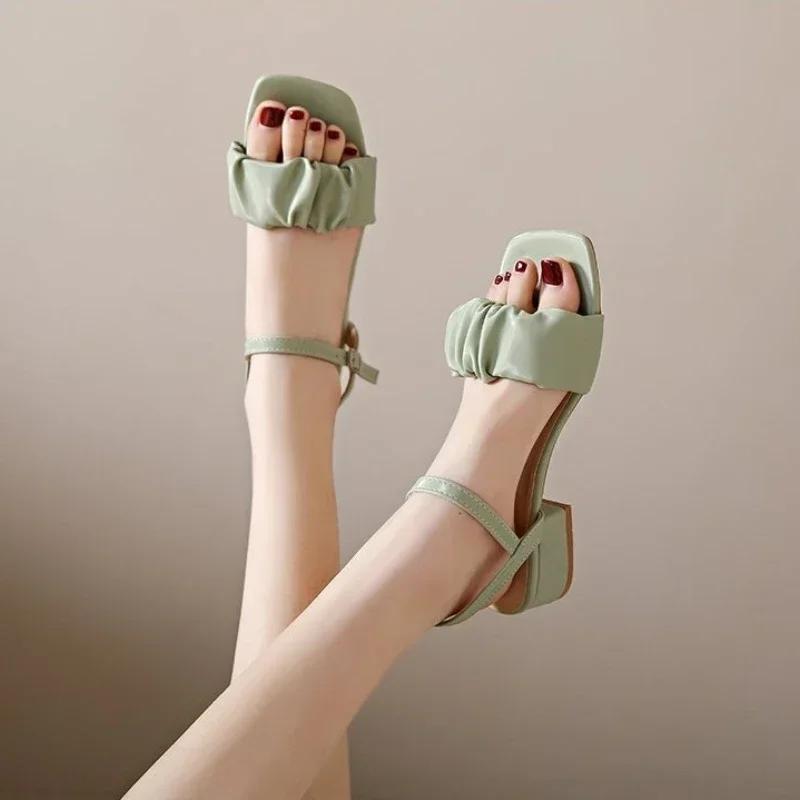 Сандалии женские на высоком каблуке новые с юбкой в летнюю одежду A Line с темпераментом женские туфли сказочный стиль одинарный повседневный