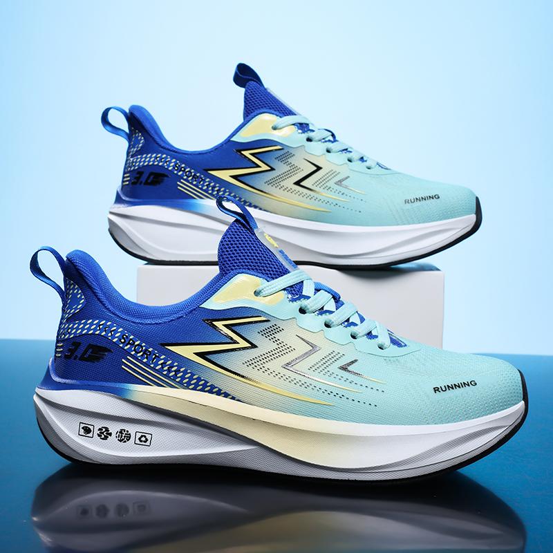 Мужские кроссовки для бега Новая сетка Дышащие Легкие Амортизирующие Толстая подошва Марафонки Модные Разноцветные Повседневные кроссовки