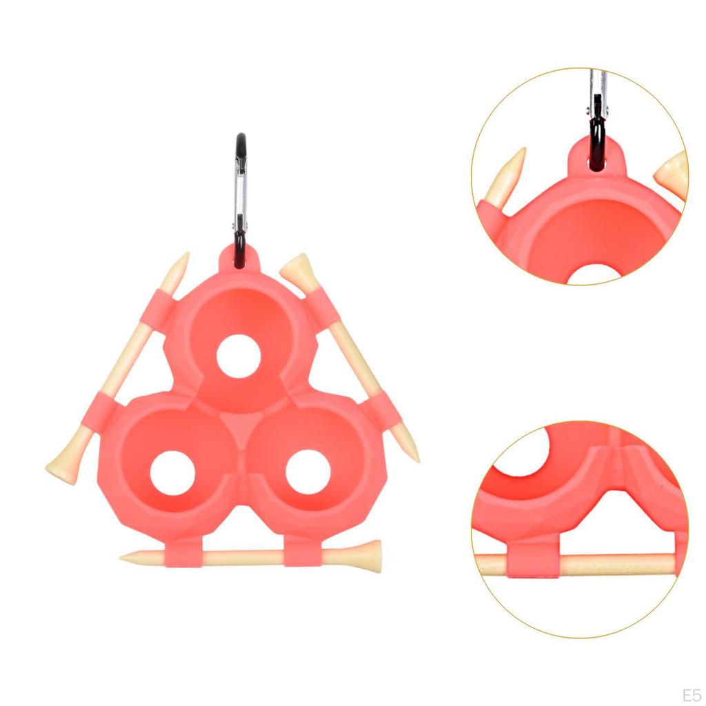 Держатель для мячей для гольфа для мужчин и женщин, Портативная сумка для переноски с карабином, Вмещает 3 мяча