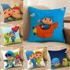 Милая наволочка с мультяшным принтом P-Pocoyo-MT, напечатанная, из матового флиса, подушка, нежная к коже, экологически чистая сублимационная печать