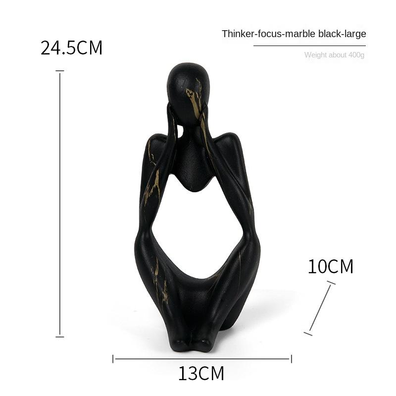 Красочные граффити абстрактные смолы ручная работа скульптура мыслитель фигурка статуя домашний декор интерьер офис настольные украшения