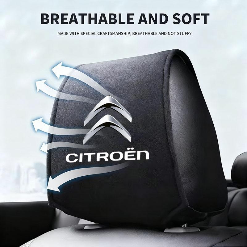 VXCW9 Car Seat Headrest Cover Pillow Case Cushion Neck Cover For Citroen C1 C2 C4 C5 C3 C4L C8 Berlingo Xsara Picasso Accessories