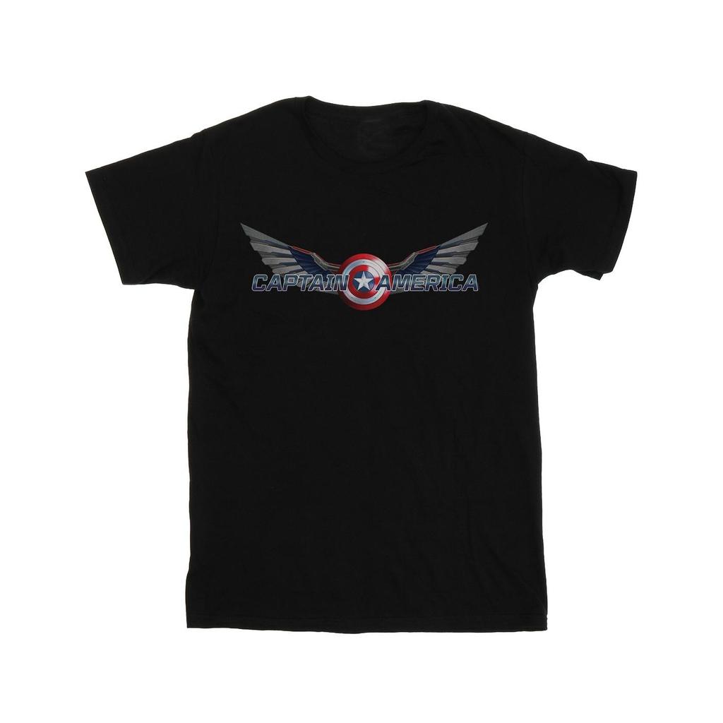 Marvel Mens Falcon And The Winter Soldier Captain America Logo T-Shirt