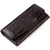Fashionable Wallet for Women Made of Genuine Textured Leather with Crocodile Embossing CANPELLINI 21726 Brown