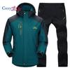 Cozy Up Men's Outdoor Jacket Spring and Autumn Thin Waterproof Windproof Breathable Hiking Suit Two-piece Set