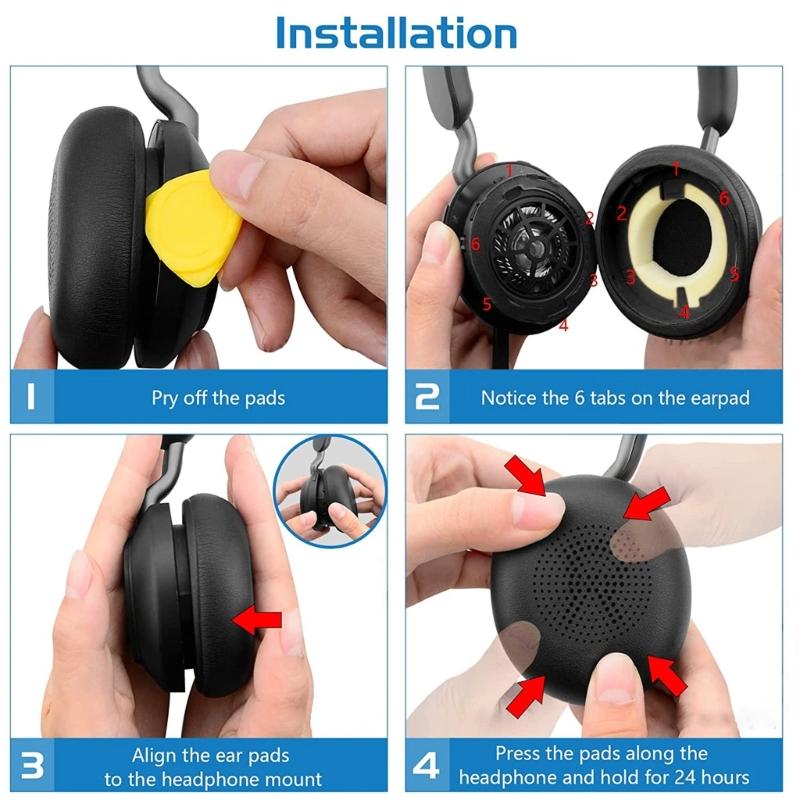 High-density Sponge Ear Pad for ELITE 45H Headphone Earpads Covers Perfectly Fit Earmuffs Leather Earpads Earcups