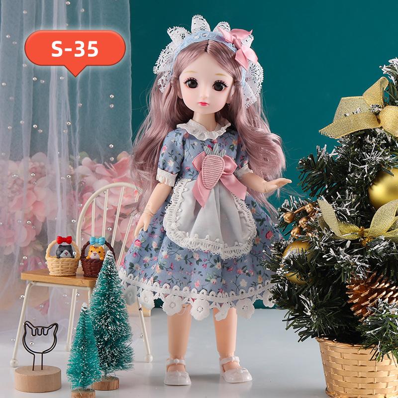 30 см мини подвижная 23 шарнирная кукла игрушка для девочек 3D большие глаза BJD принцесса полная одежда коллекция платьев детская кукла подарок
