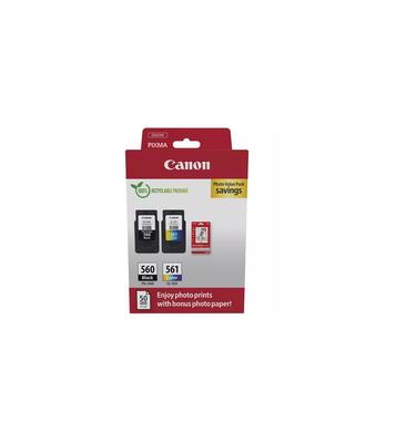 Canon PG-560/CL-561 Ink Cartridge 2 Pack with Photo Paper Black/Color