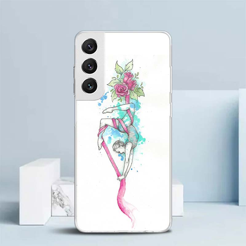 Танцовщица на пилоне Танцующая Мягкий Чехол для Samsung Galaxy S25 Edge S26 S24 S23 Ultra Чехол для Телефона S22 S21 Plus S20 FE Чехол с Рисунком