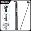 TELESIN 1,2 м 3 м Монопод из углеродного волокна Раздвижной Винт 1/4 Селфи-палка для Insta360 Osmo Action Camera Регулируемая