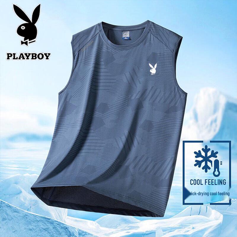 PLAYBOY Мужская быстросохнущая майка с круглым вырезом