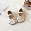 Стильные кожаные лоферы для девочек с мягкой подошвой - Весенне-осенние туфли принцессы, корейский стиль, обувь для первых шагов
