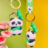 Милый мультяшный брелок панда силиконовый кукла-животное брелок сумка подвески