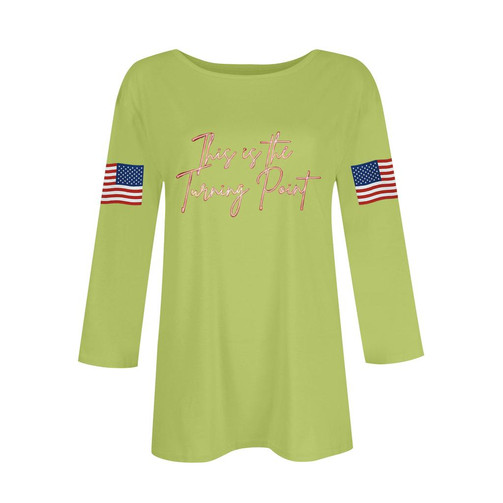 Women's Casual Fashionable Sexy Comfortable Neck Three-Quarter Sleeve Top