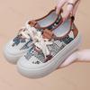Fashion Autumn Women's Casual Shoes Comfortable Breathable Fashion Lace-Up Sneakers Lightweight Korean Platform Outdoor Canvas Shoes