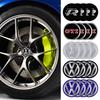 T28For Volkswagen Golf 6 R GTI Touareg Jetta GTD Polo Tiguan Touran 4pcs 56/60/65mm Car Wheel Center Cap Badge Sticker Center Cover