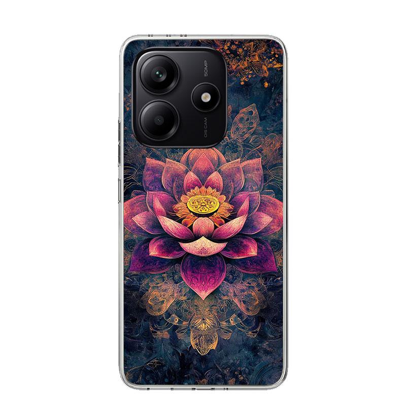 Мандала Чакра Настойчивость Йога Чехол для Телефона Для Xiaomi Redmi Note 15 14 13 12S 12 Pro Plus 11S 11E 11 11T 10S 10 Искусство Мягкий Рисунок Чехол