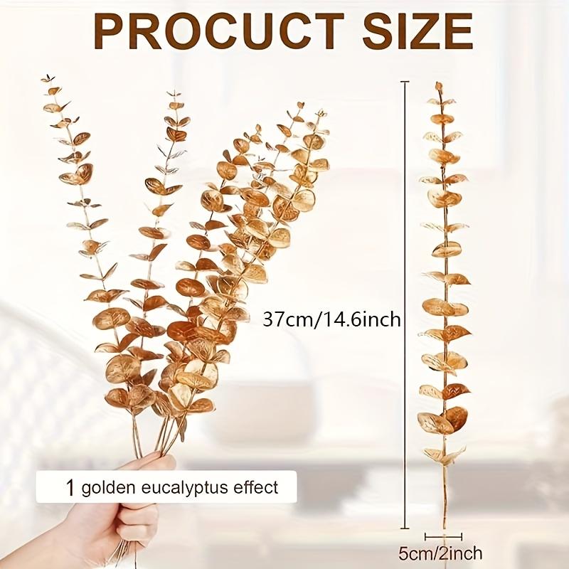 Набор из 10 предметов, имитация золотого цветка, украшение для дома, украшение для ванной комнаты в отеле, цветок эвкалипта