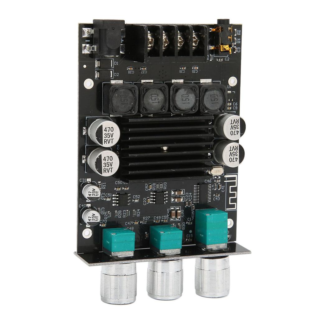Power Amplifier Module Dual Channel Subwoofer 100Wx2 DC12‑24V BT 5.0 Sound Amplifier Board ZK‑1002T