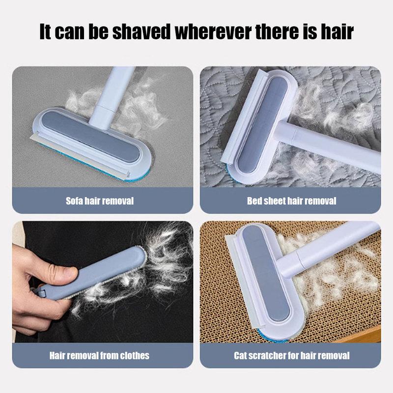 3 in 1 Long Handle Pet Hair Remover Brush Adjustable Window Screen Cleaning Tool for Sofa Carpet and Household Fur Removal