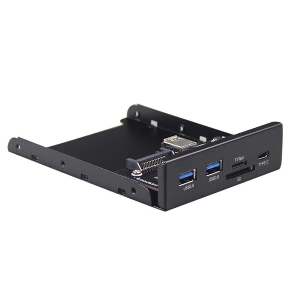 Передняя панель хаба 20-контактный USB Type-C USB 3.0 разъем для Micro SD/TF для 3,5-дюймового свободного отсека