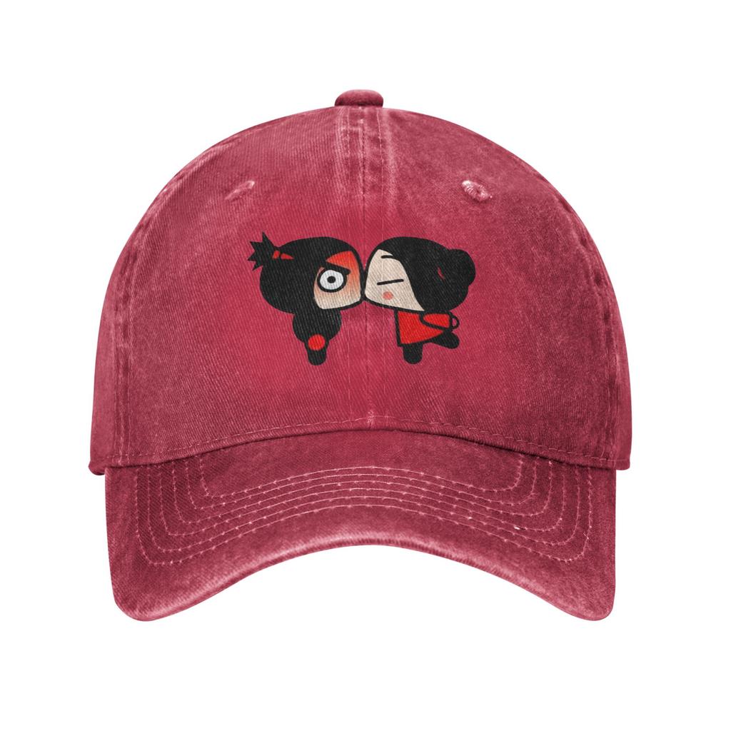 pucca Washed Denim Cap Casual Baseball Caps Adjustable Hat Summer Unisex Baseball Hats