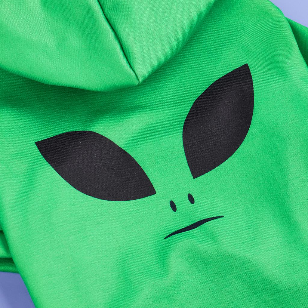 Dog Hoodie Halloween Shirts Clothes Dog Doggy Cute Alien Face Pattern Dog Clothes Dog Sweatshirts Cosplay Apparel Comfortable Pe