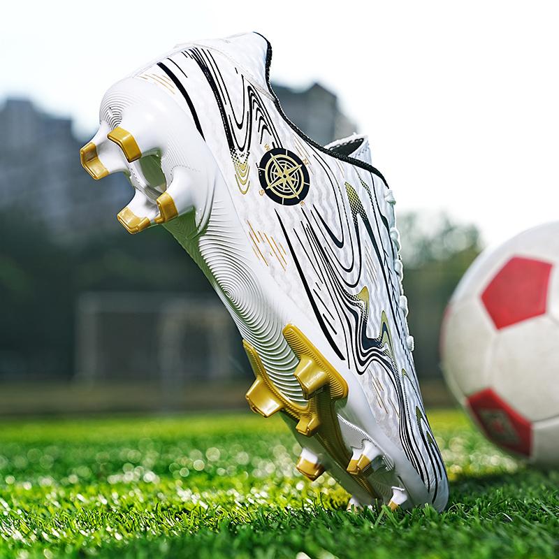 Футбольные бутсы 31-44, высококачественные амортизирующие, противоскользящие и износостойкие, с длинными шипами, спортивные тренировочные футбольные бутсы для занятий спортом на открытом воздухе