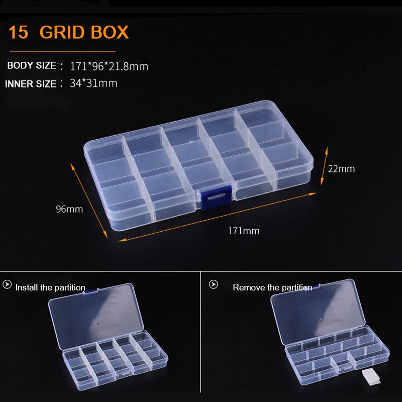 Органайзер Vogue 6-36 ячеек, пластиковая коробка для хранения бусин, регулируемый контейнер, популярный витринный шкаф для сережек, отделение для ювелирных изделий, держатель для винтов