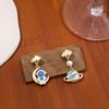 Japanese & Korean Kawaii Astronaut & Planet Cartoon Earrings - Cute & Simple Silver Pendants