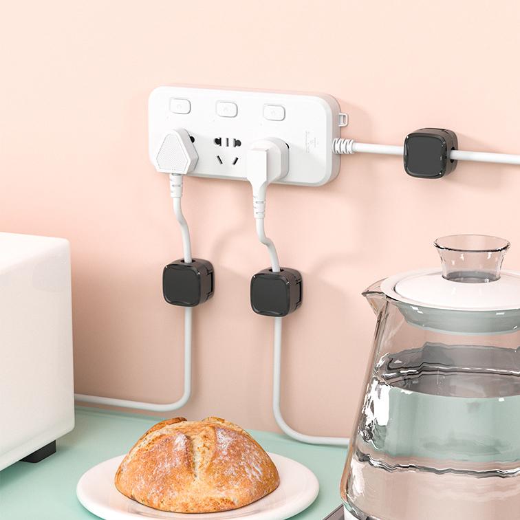 6 шт./компл. магнитные зажимы для кабеля, органайзер для кабеля, регулируемый держатель шнура под столом, держатель для организации кабеля