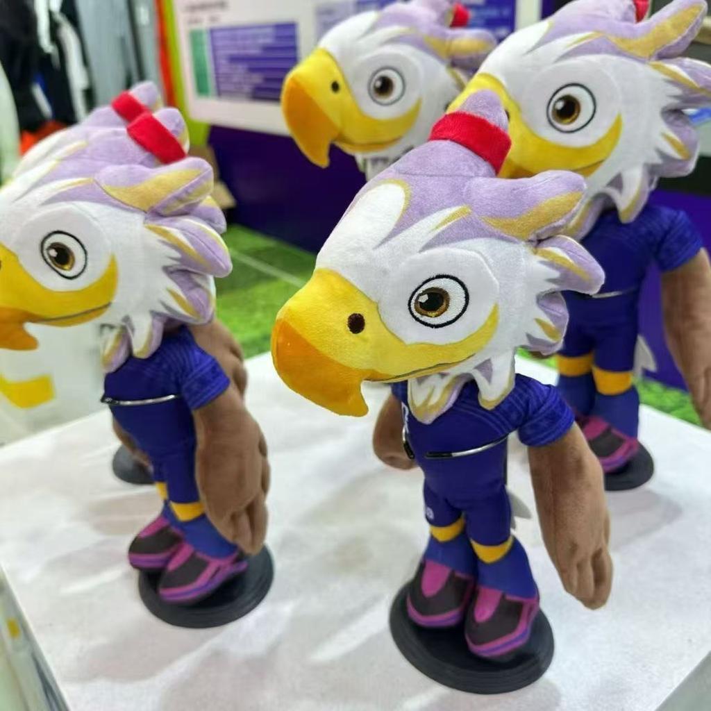 2026 USA-Mexico-Canada Football World Cup Mascot Plush Doll Keychain - 25cm Official Souvenir Collectible