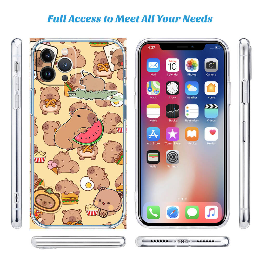 Cartoon Capybara Case for Motorola G10 G20 G04 E30 E40 E22 E20 E13 E15 G22 G23 G05 G75 G35 G55 E22S E7 G6 G7 G8 G9 Plus Power Play
