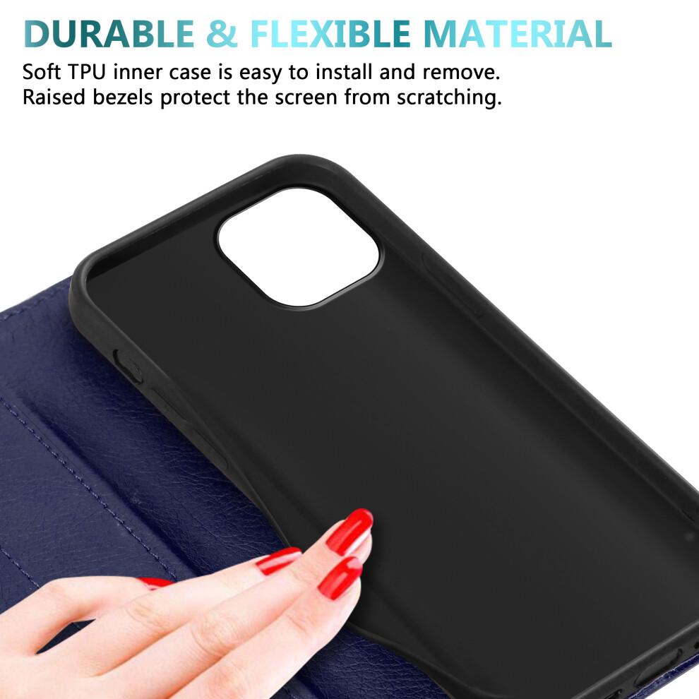 (Blue) For Phone  case Leather Book Flip Wallet Case