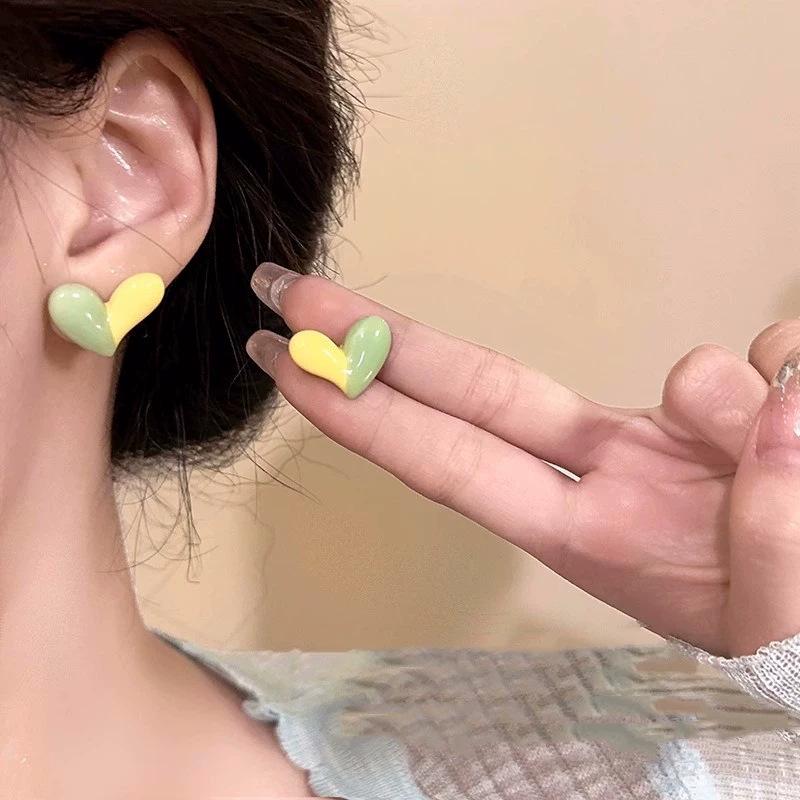 Серьги-гвоздики Silver Needle Dongdaemun Fresh Colorful - Простые, Универсальные, Роскошные гвоздики с ощущением высокого класса