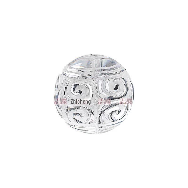 Бусины из натурального белого кристалла с узором «облако» для браслетов и ожерелий, круглые бусины 10-12 мм