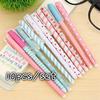 10 Pcs Gel Ink Pen Cute Floral Pen Rollerball Pen School Office Stationery Supplies