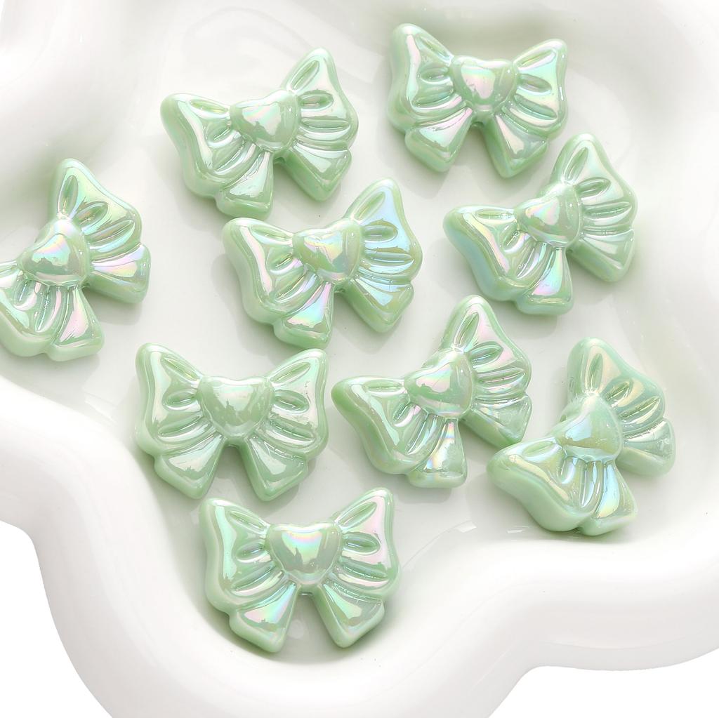 2/10 шт. акриловые бусины-бантики цвета AB, разбросанные бусины для самостоятельного изготовления браслетов, ожерелий и ювелирных изделий