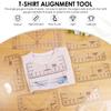 Футболка Руководство для выравнивания Инструмент Таблица DIY Измерительная линейка V-образный вырез Прозрачная Круглая ПВХ Линейка для шитья Дизайн Спина Передняя часть Одежда