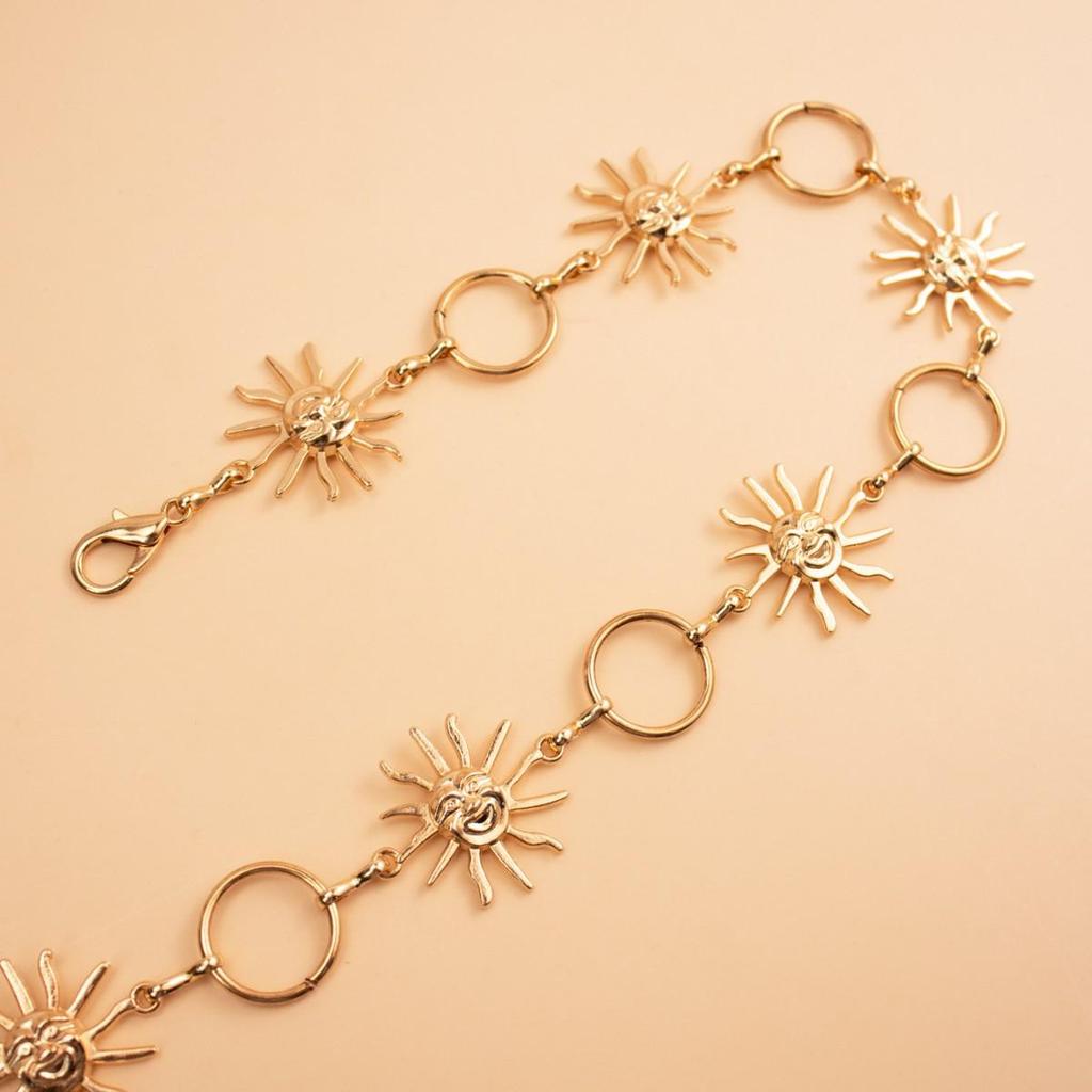 Межграничная металлическая цепочка на талию с шипами: Панк Хип-хоп Ретро Преувеличенная Женская Цепочка для Тела